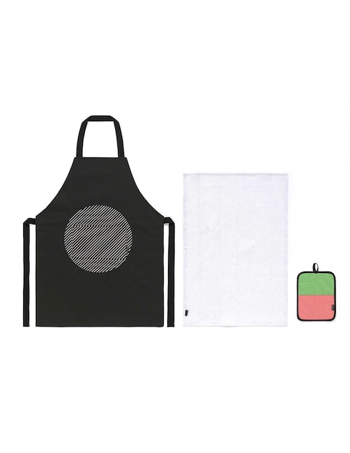 Juego de Mandil y Toalla Doiy con Diseño y en Forma de Roll de Salmón
