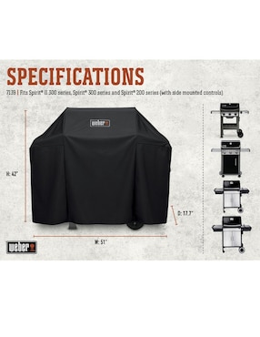 Funda para asador Weber 7139 negro