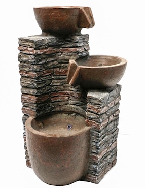 Fuente de agua Eximex con luz de resina