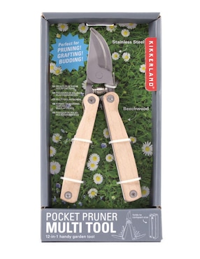 Podador de Bolsillo Kikkerland Multiherramientas con 12 Piezas