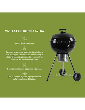 Asador de carbón Avera AC22P