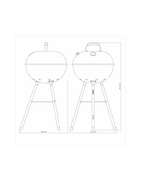 Asador de carbón Tramontina TCP-450L