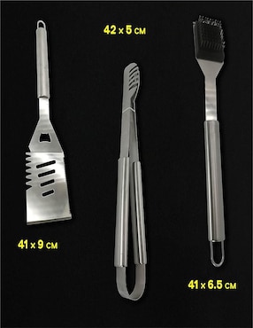 Set utensilios para asar Chic Fantasy de acero inoxidable
