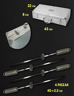 Set utensilios para asar Chic Fantasy de acero inoxidable