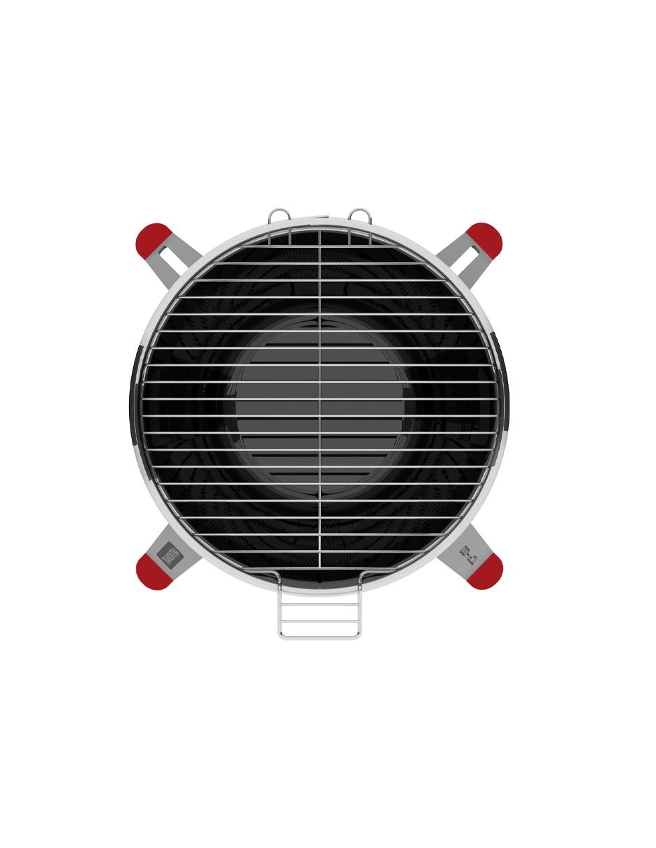 Asador al carbón TCP 400 de acero inoxidable 6