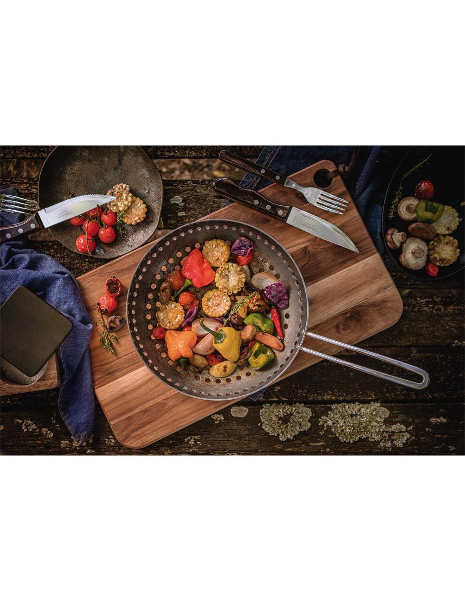 Sartén Wok Churrasco aluminio anodizado 8