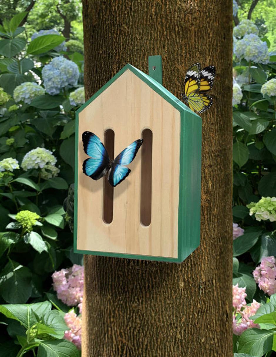 Casita de madera para mariposas 5
