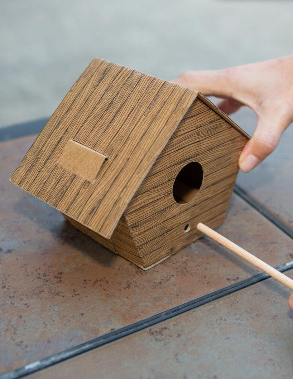 Casa de troncos para pájaros 2