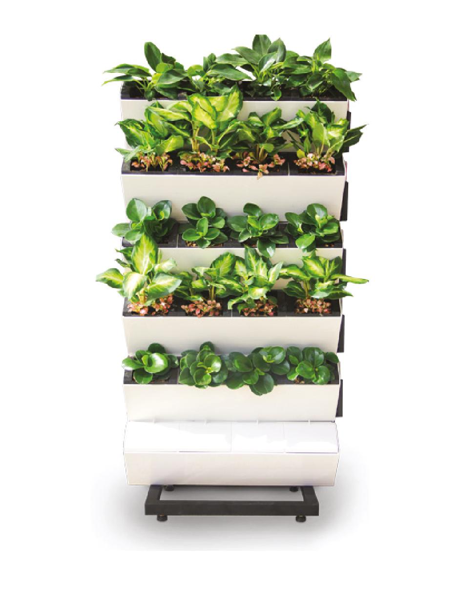 Jardinera piso de acero con sistema automático de riego 3