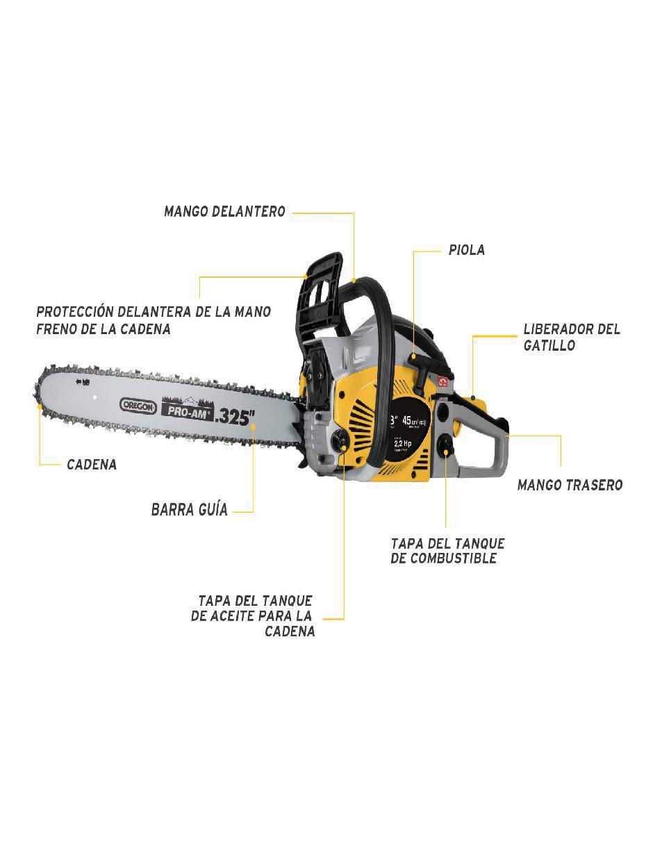 Motosierra a gasolina MOT-4518P 2