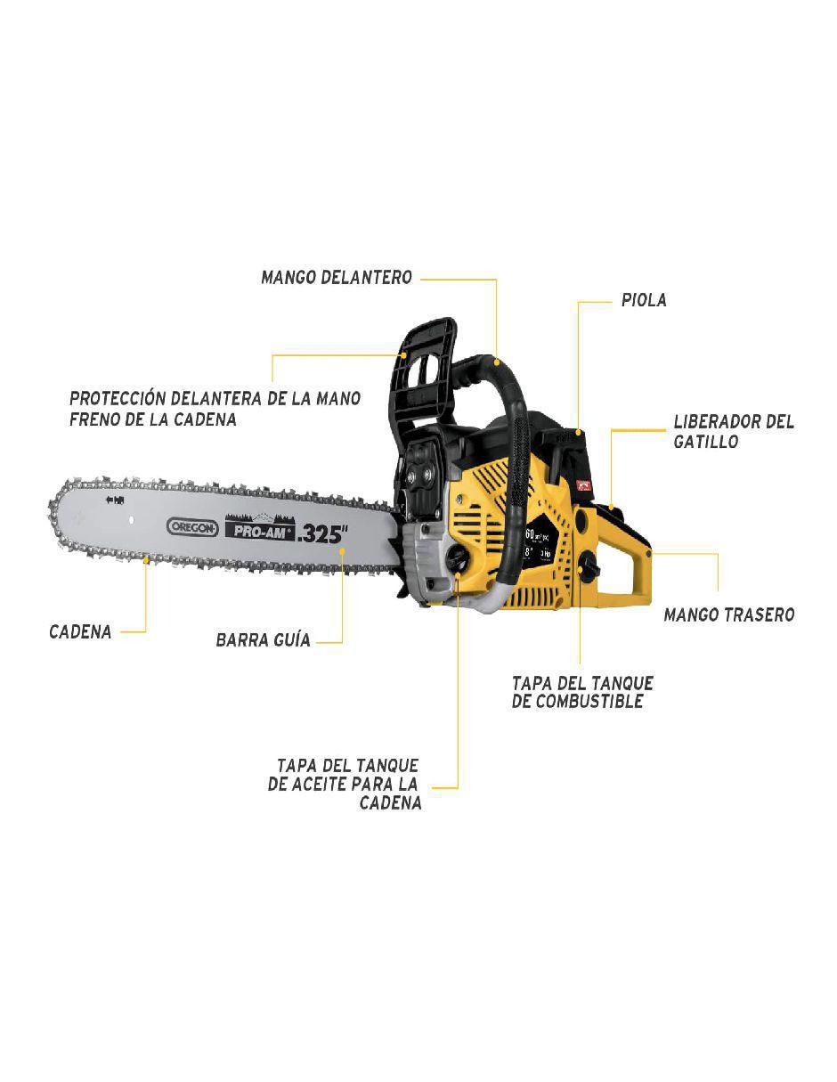 Motosierra a gasolina MOT-6018P 2