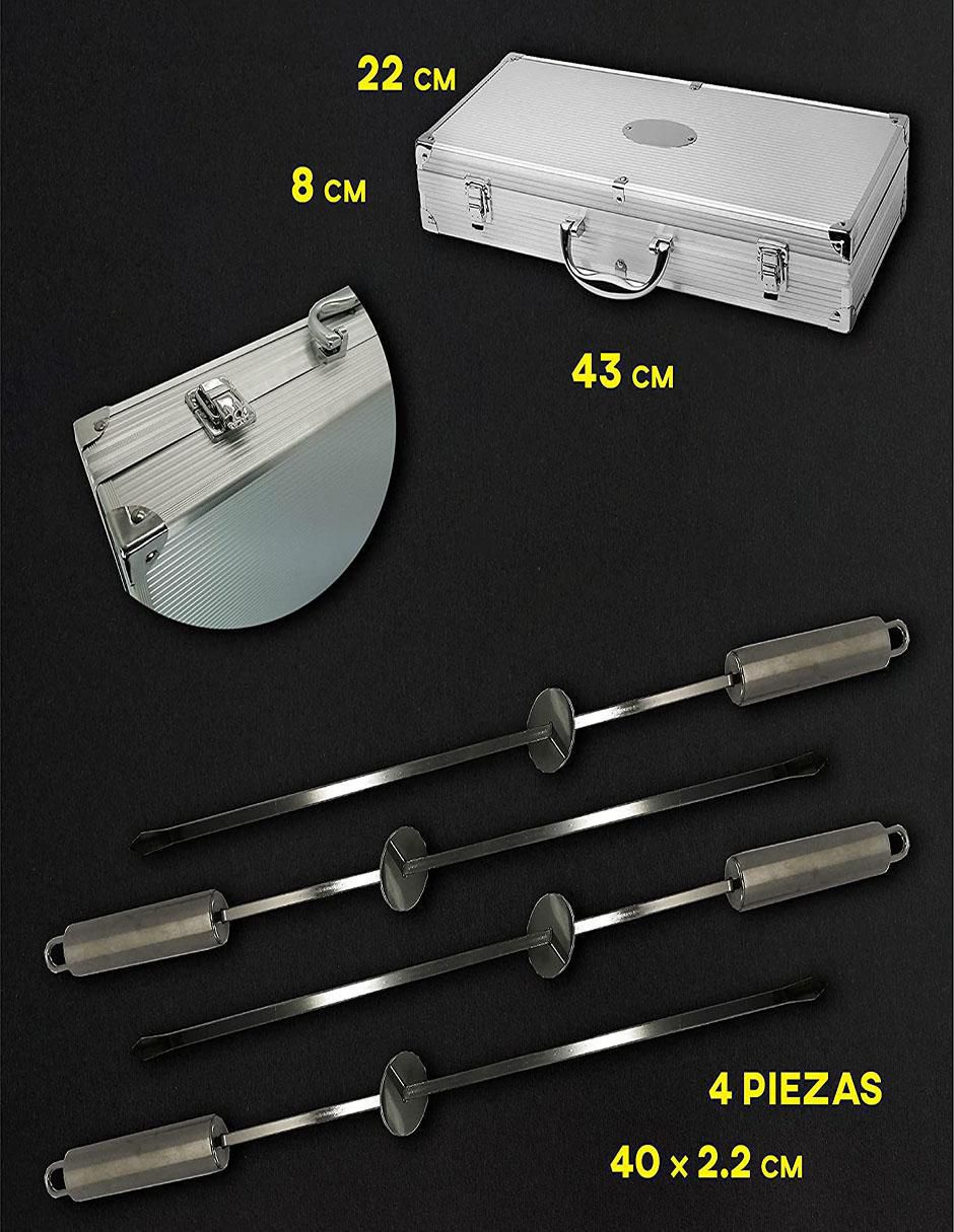 Set utensilios para asar de acero inoxidable 4